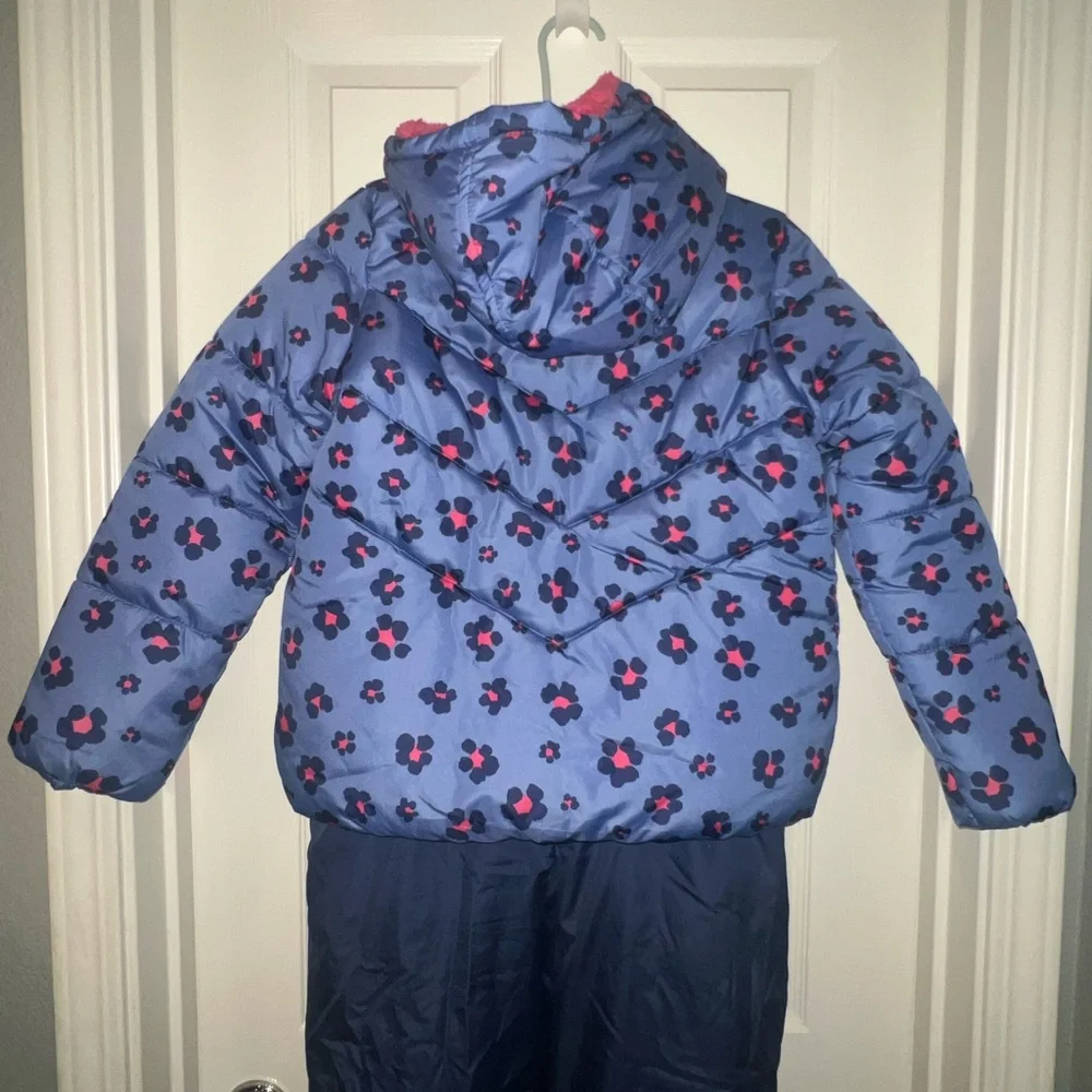 Carter's Pink fleece Snow bib and Jacket - Picture 6 of 9